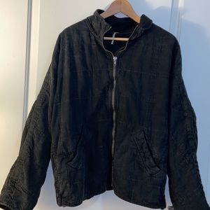 Free people dolman quilted denim jacket